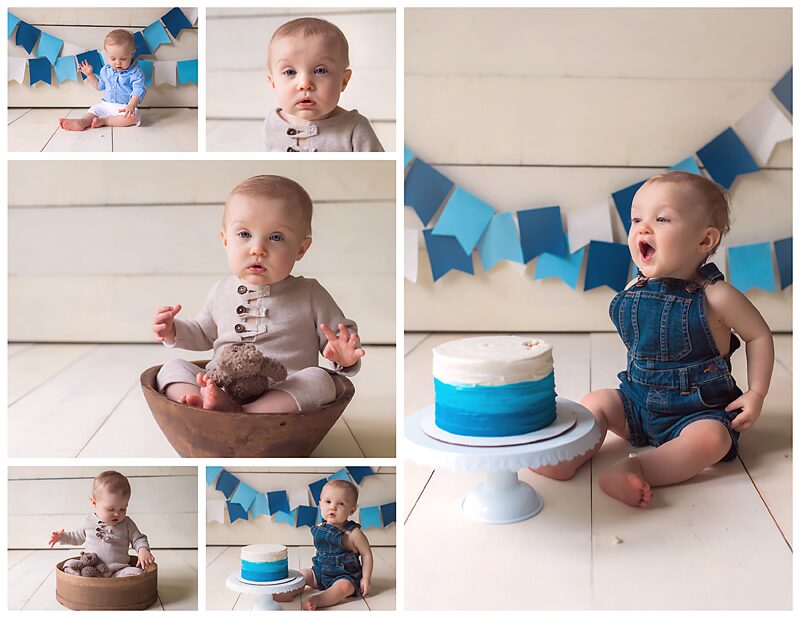 Omaha baby milestone and cake smash photography