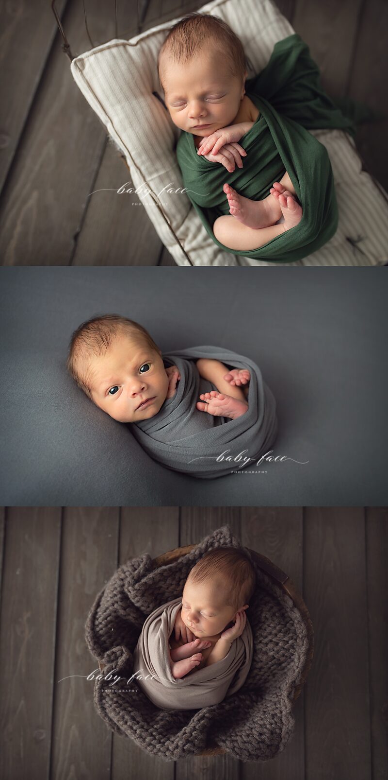baby boy newborn photography studio session