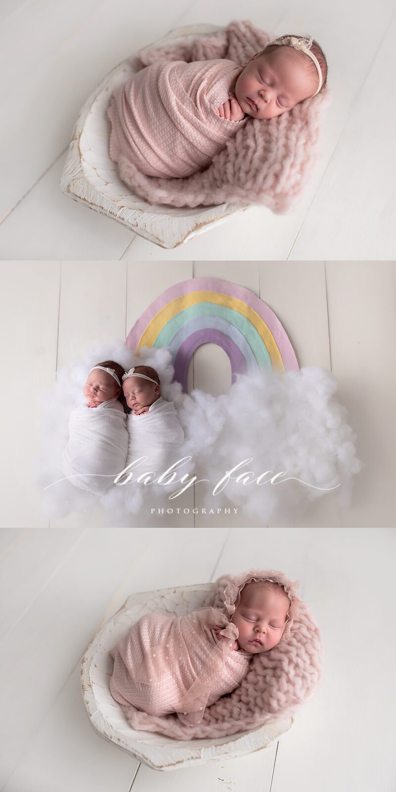 twin newborn girl photo session