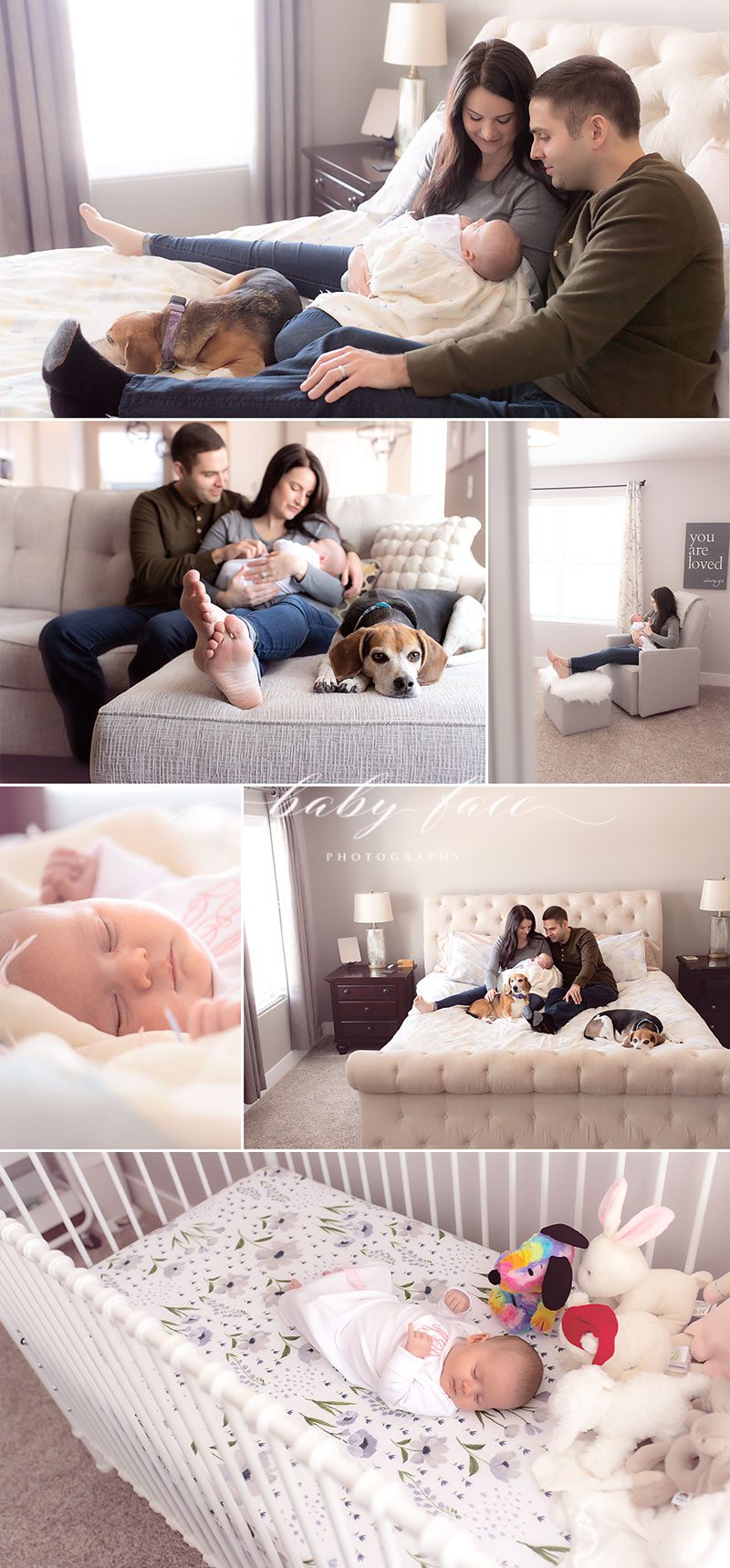 newborn in home lifestyle session photos