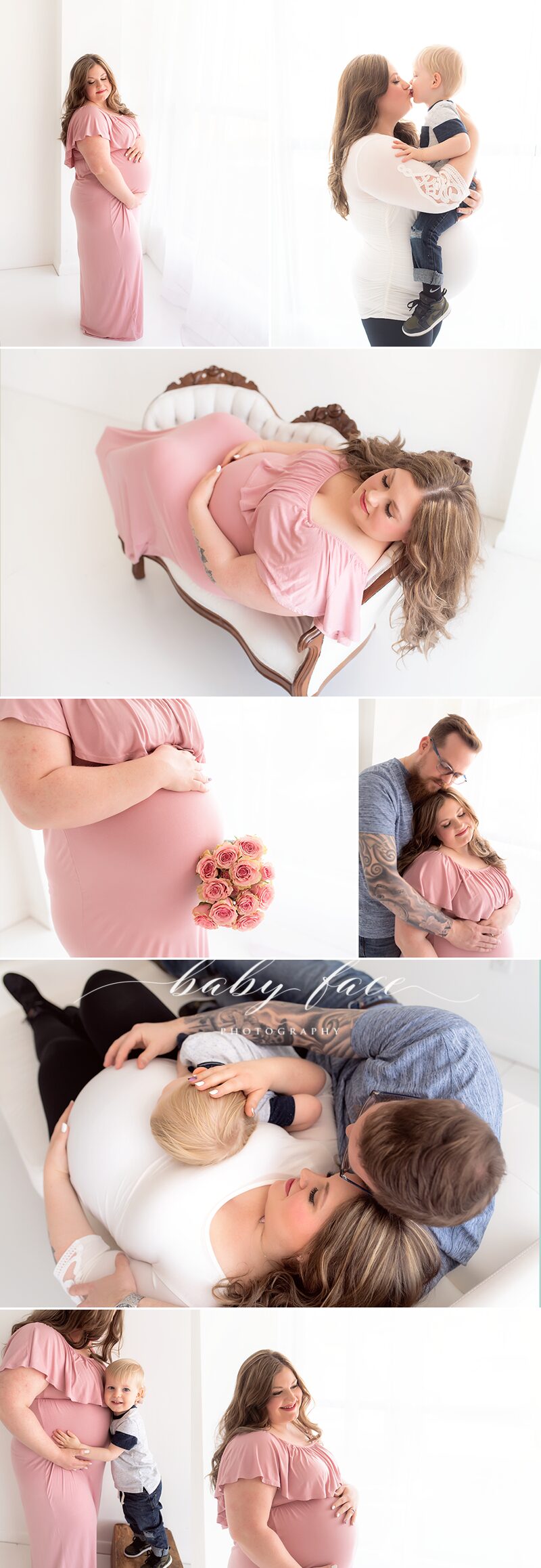 in studio maternity photos