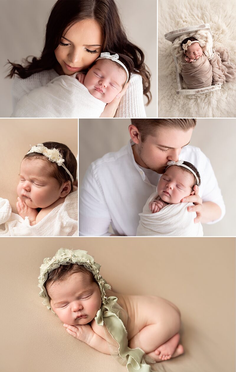 Baby girl newborn photo session